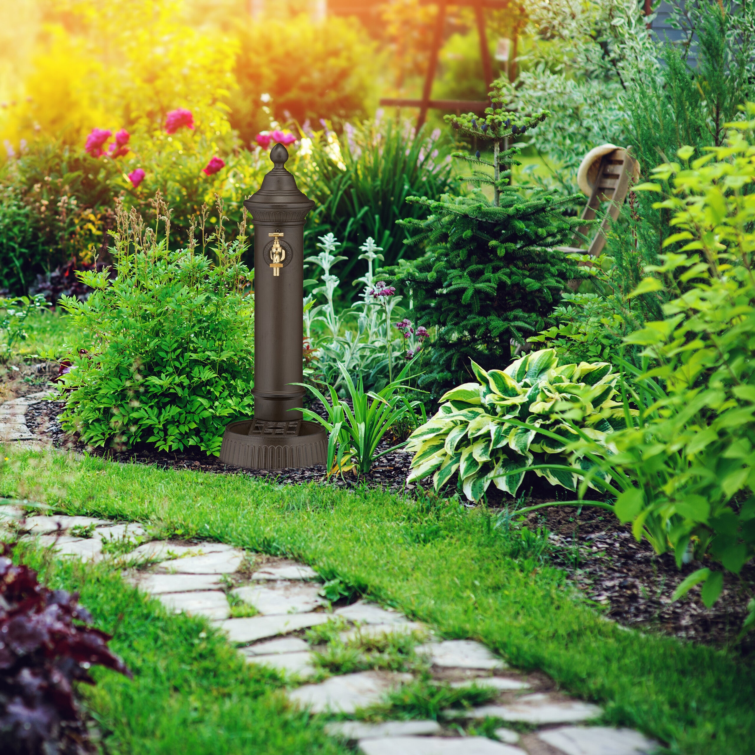 Jardín Vertical Fuente Jardin Relaxdays Fuente De Pie Antigua, Con
