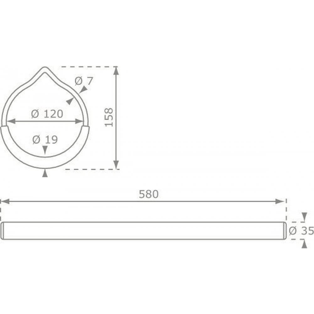 Trapèze en bois dur avec anneaux métal Cordes en chanvre synthétique Kbt - 3