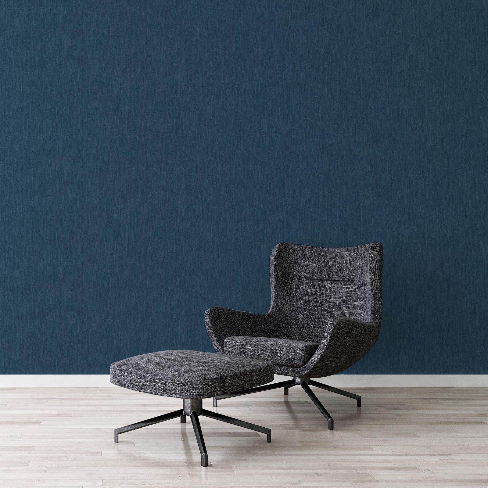 Papel pintado azul marino gofrado para interior retro papel pintado de pared vinílico con estampado liso papel pintado tejido no tejido