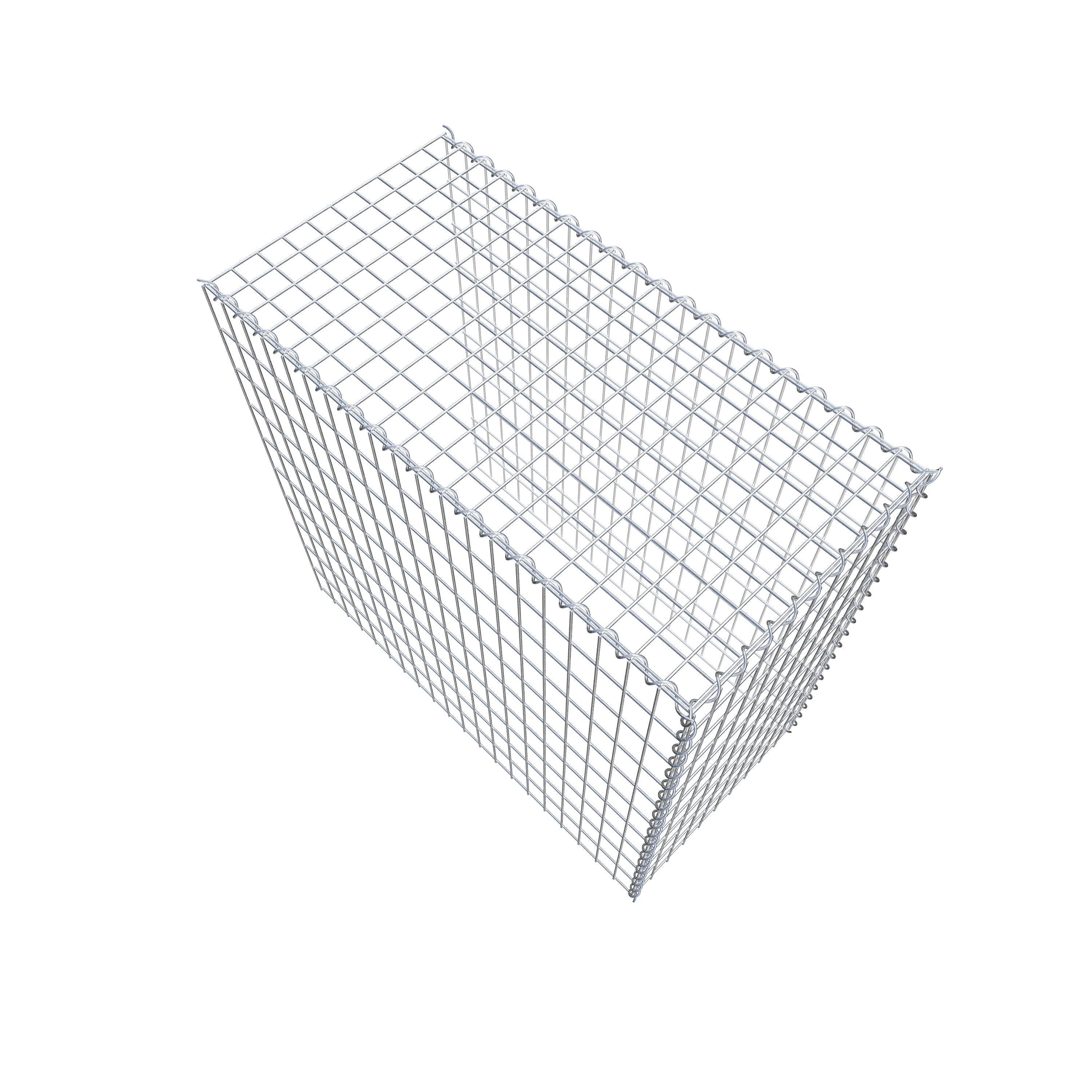 Gavión para ampliar y apilar, 100x100x50cm (LxHxP), malla 5 x 10cm, sin rejilla frontal ni inferior - 5
