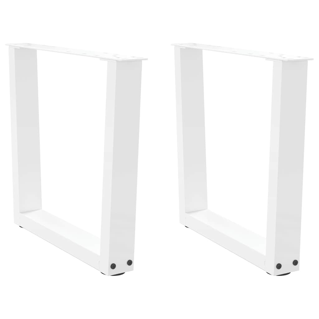 Nogi do stolika kawowego w kształcie litery V 2 szt. Białe 50x(42-43,3) cm Stal vidaXL