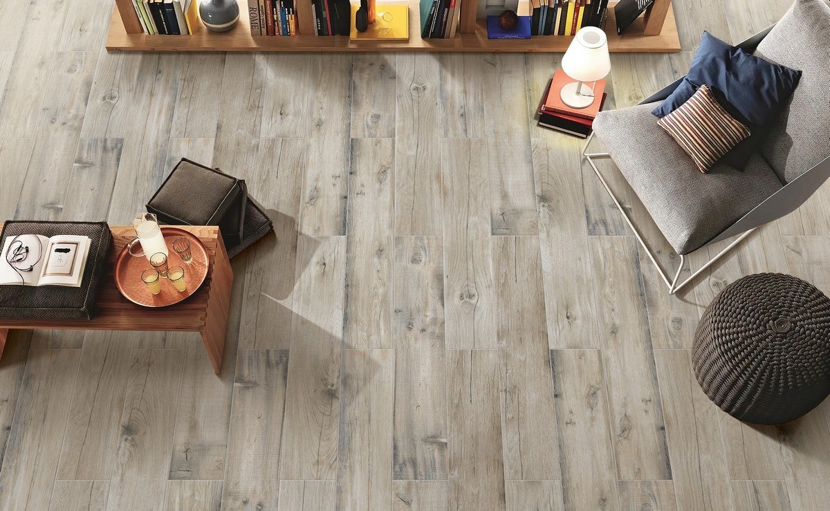 Carrelage sol/mur effet bois BOHEMIAN WHITE OAK CARVING MAT L.120 x l.20cm - 4