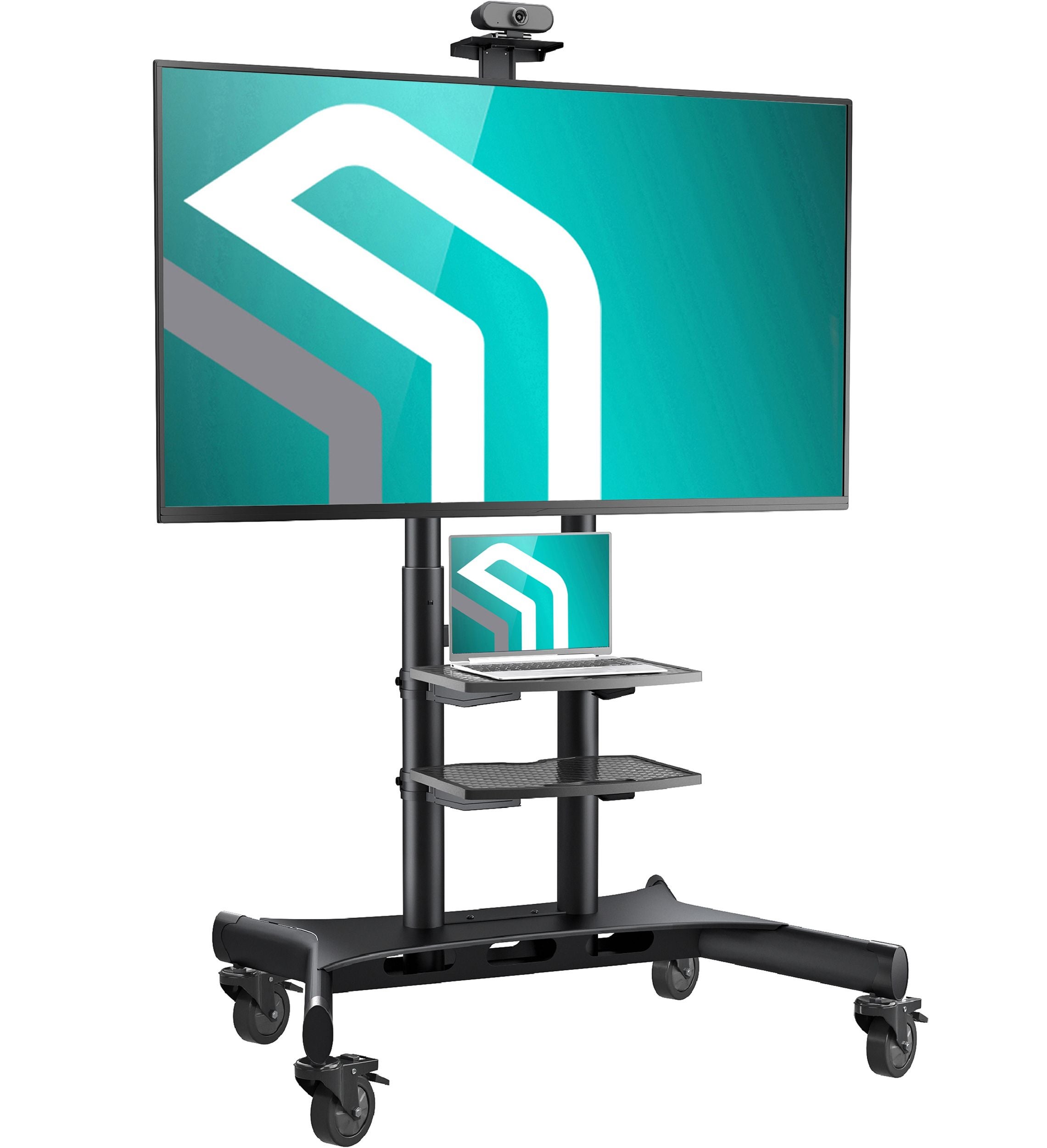 Support TV Mobile Avec Roulettes – Hauteur Réglable Pour écrans 42 à 70 Pouces, Charge Max 40 Kg, VESA 600x400