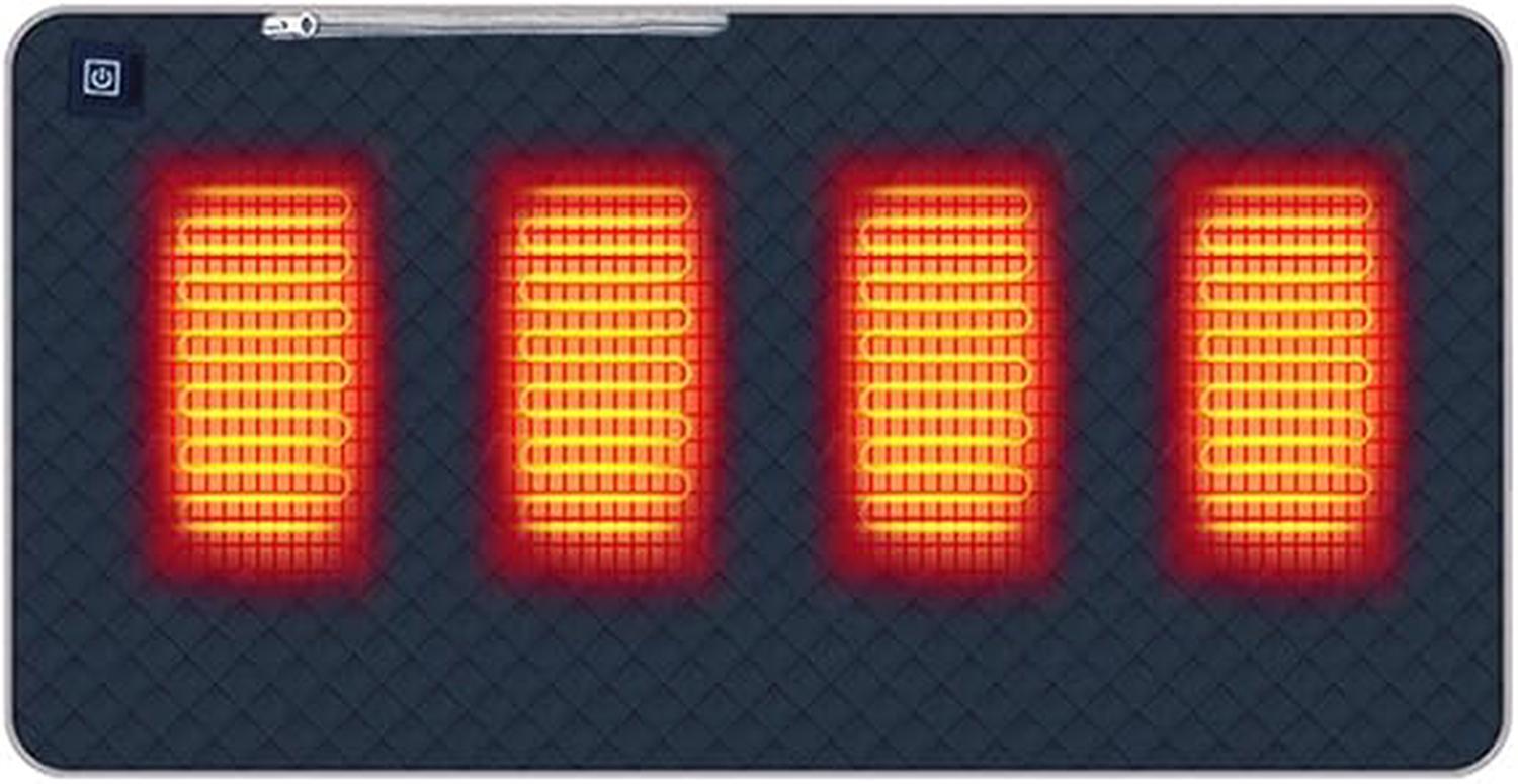 Coussin Chauffant Siège Auto 12V - 2 Niveaux De Chaleur, Taille 48x97 Cm, Pour Voiture, Camion, Camping-car L'hiver