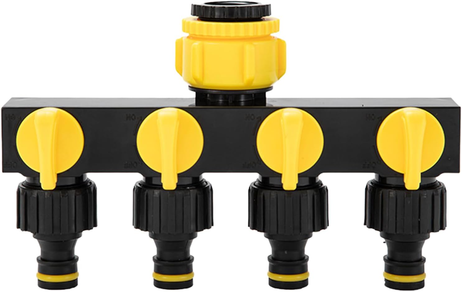 Rozdzielacz czterodrożny, złączki do węży ogrodowych 3/4" i 1/2", adaptery do kranów - do ogrodów
