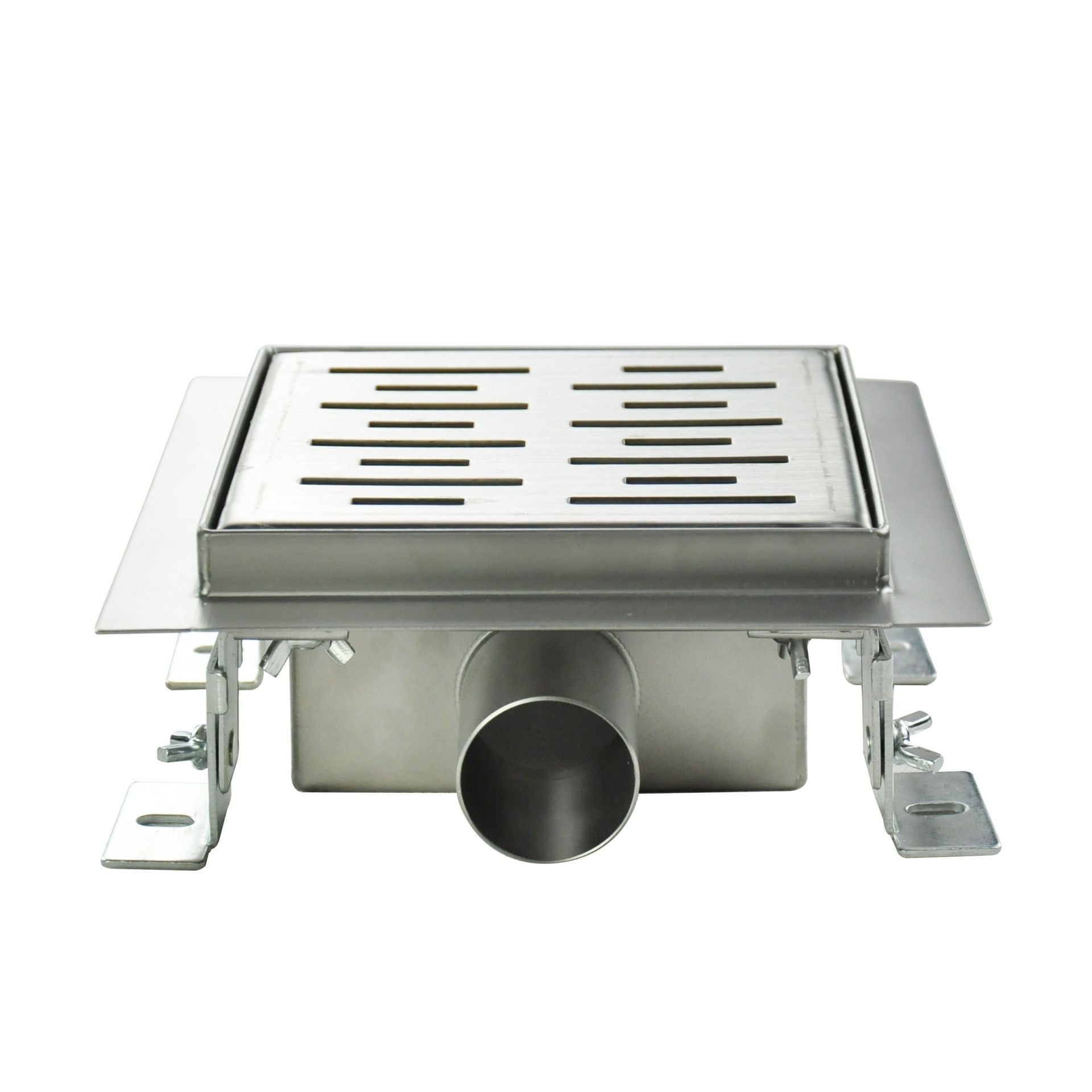 Grille De Douche Carrée Anti-odeurs Her Kindness - Acier Inoxydable Poli, Modèle D, 100mm