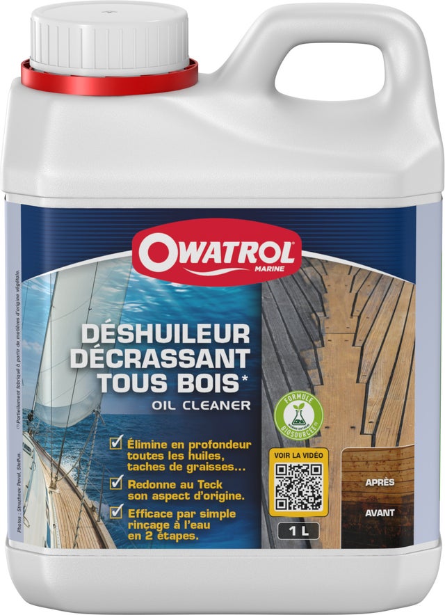 Deshuileur et décrassant tous bois Owatrol OIL CLEANER 2.5 litres