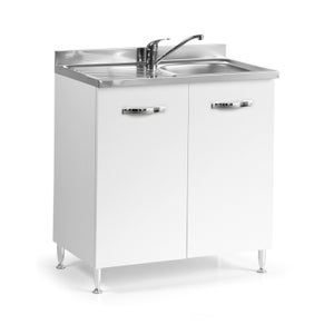 Lavello Rettangolare In Acciaio Inox 304 Per Camper E Yacht – Vasca Singola Grande Capacità, Scarico 40 Mm, Installazione A Incasso