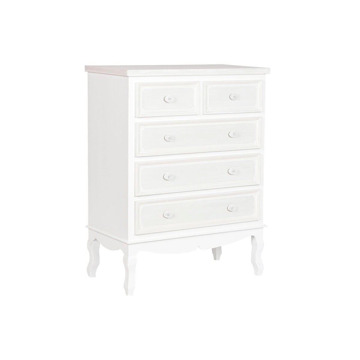 Commode Home ESPRIT Blanc Beige Bois Bois MDF Romantique 80 x 42 x 105 ...