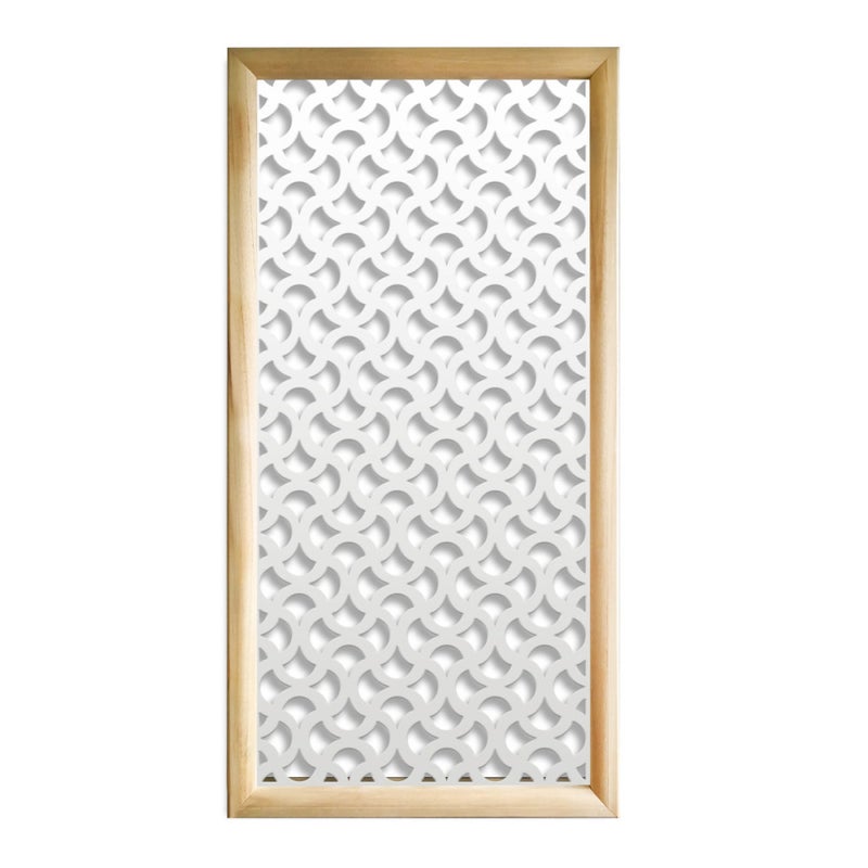 DROPS - Prostokątne moduły dekoracyjne z drewna i PVC - Rozmiar 47x94 cm - Grubość 47 mm - Kolor wewnętrzny BIAŁY