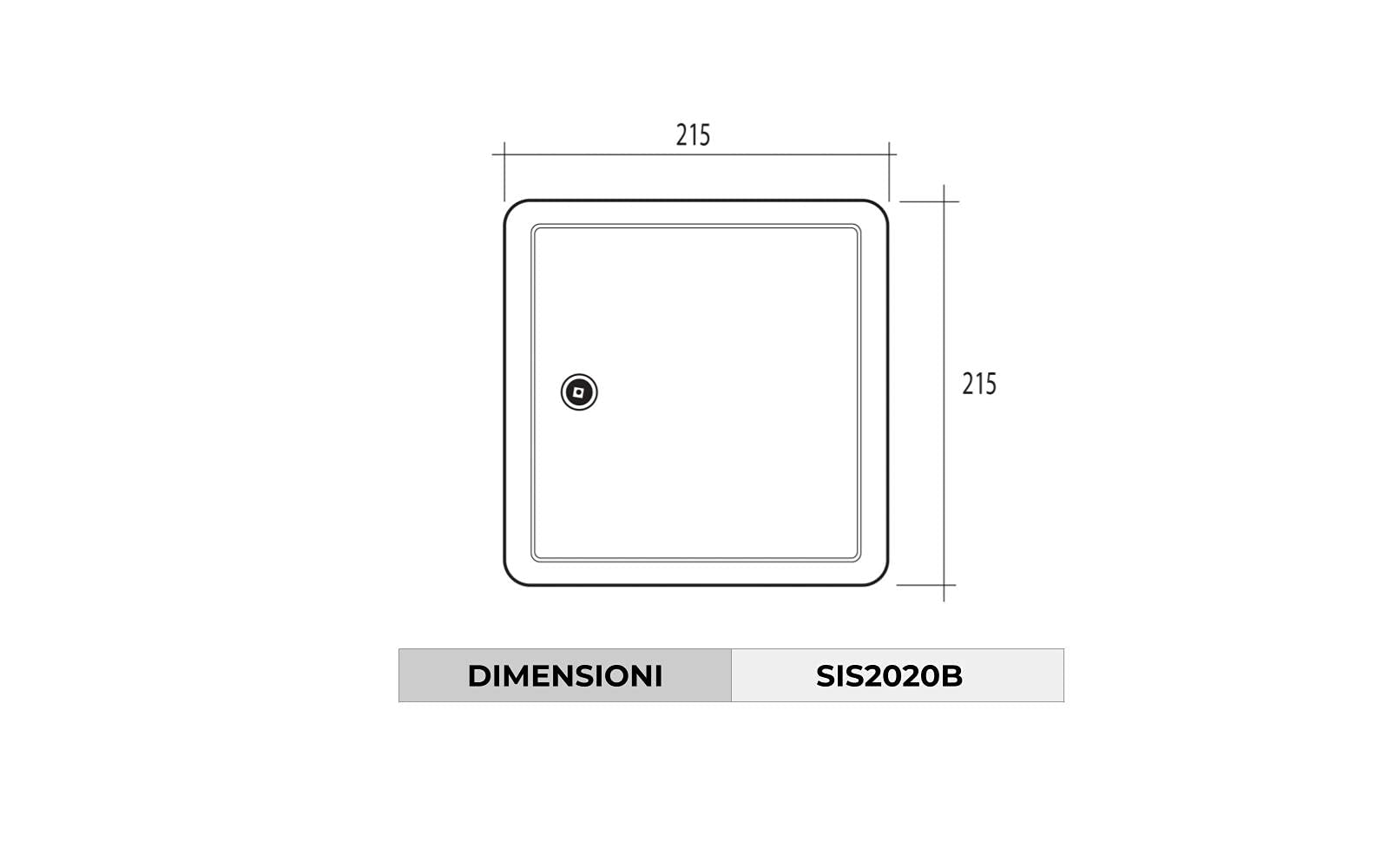 La Ventilazione SIS2020B Sportello di Ispezione in ABS, Bianco, 215x215 mm - 2