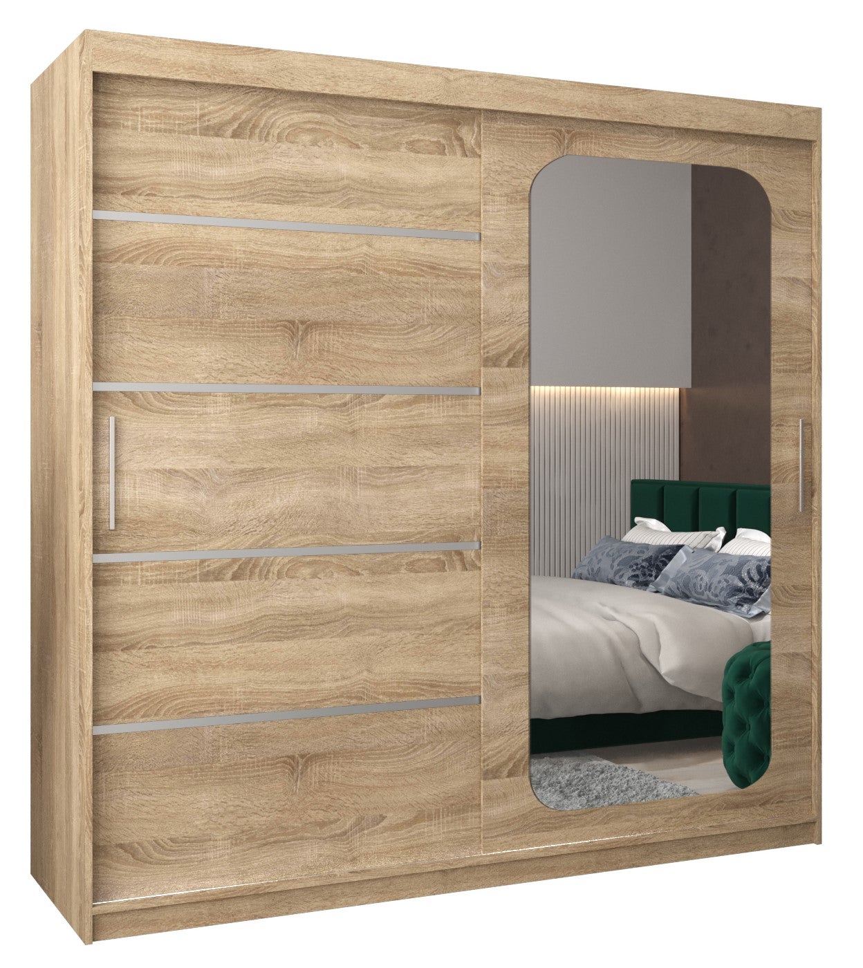 Szafa przesuwna garderoba PROMO V2 200 x 62 x 200 cm Sonoma - Abiks Meble