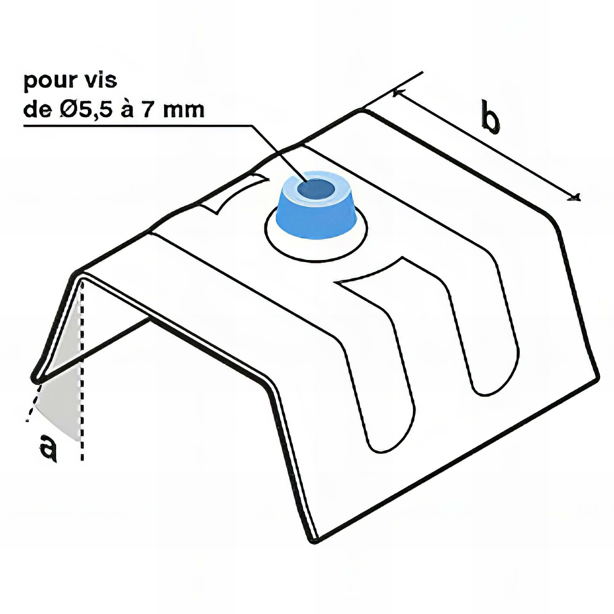 Cavalier bac acier SCELL-IT Type C1- Gris Traffic RAL7042 - Sachet de 100 - CAV-TC1-7042 - 3