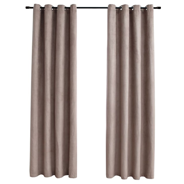 EMEMA Tende Opache Doppio Strato Isolante Termico Protezione Dal Freddo Tenda Oscurante 225x132 Beige - Foto 12