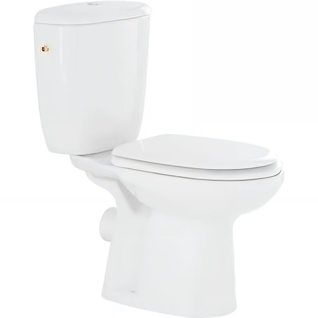 Pack WC PMR SANINDUSA Aveiro Confort – Normes handicap, évacuation arrière, alimentation latérale, blanc