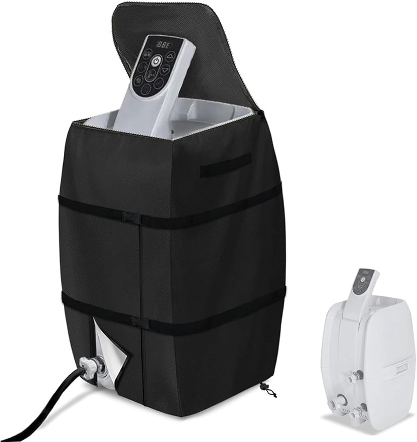 Wodoodporny i regulowany pokrowiec na Spa – z linką i uchwytami – do pompy i przenośnego ogrzewania