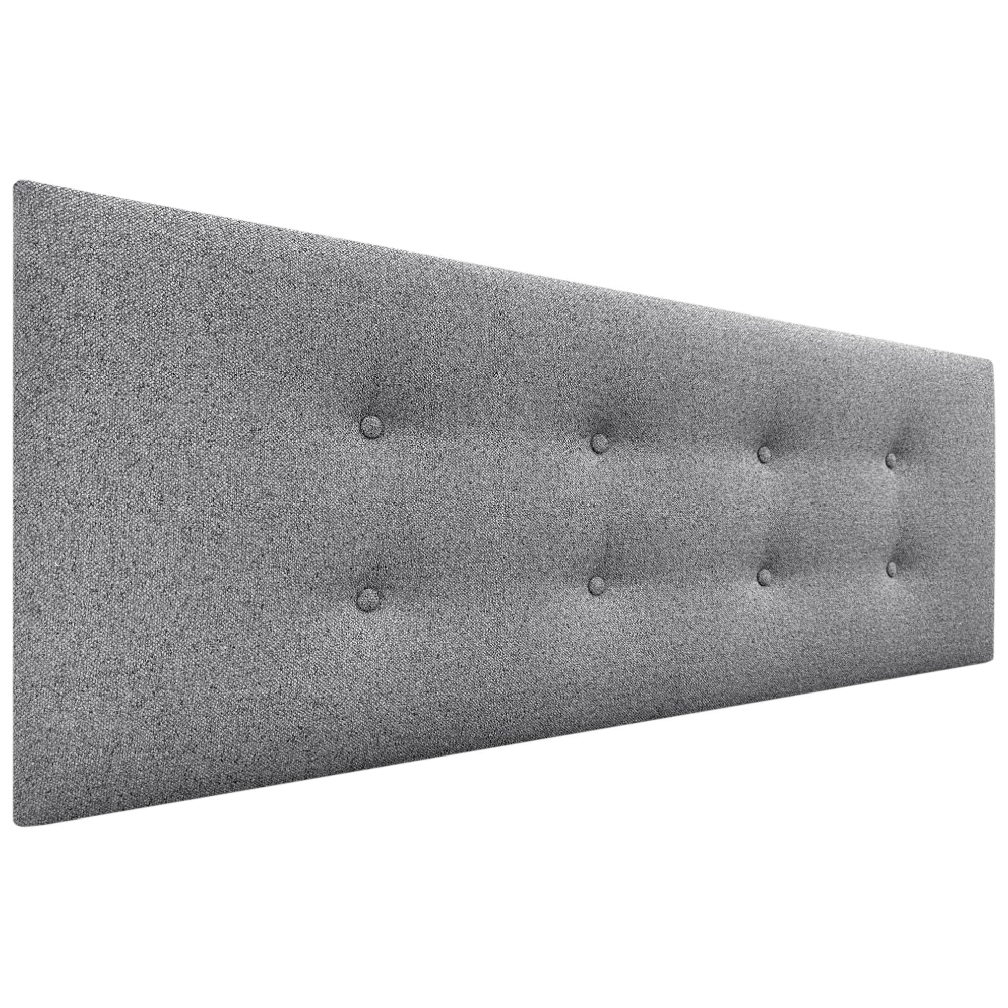 Dhome cabecero de tela aqualine pro con 2 hileras de botones cabezal tapizado cama lujo (cemento, 145cm)