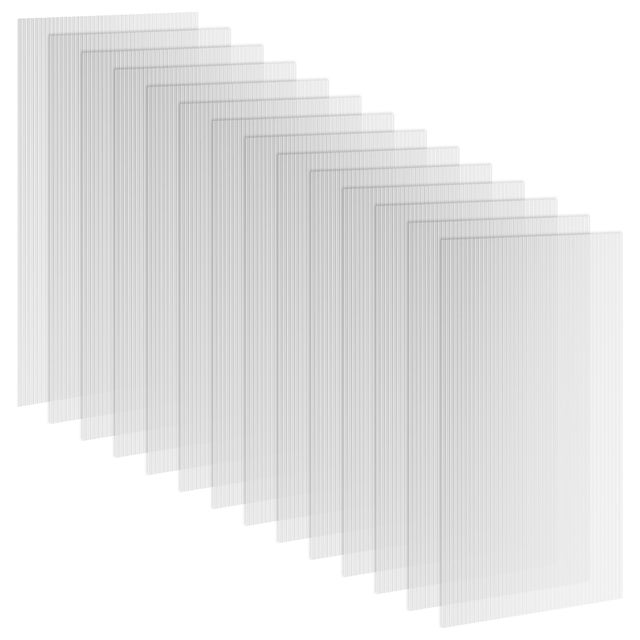 Suwooy Plaques Toiture Polycarbonate 0.8mm - Feuilles Transparents Pour Serres Et Abri 0.5x3m