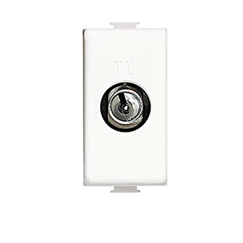 Gloca Set Mit 2 TV-Steckern – Männlich, Pass-through, Kompatibel Mit Matix-Serie, Weiß, 50x50x70 Mm
