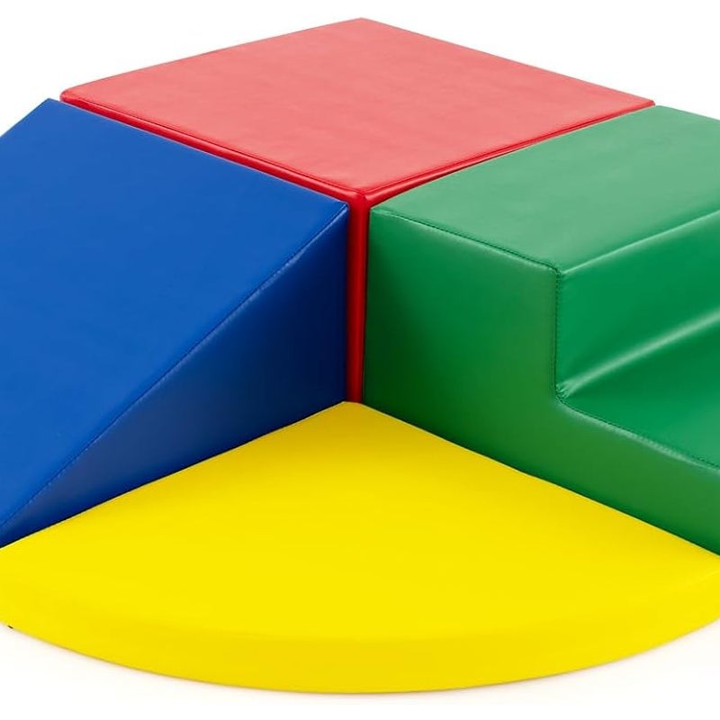 Zestaw 4 Sztuk Piankowych Klocków dla Dzieci, Piankowe Klocki Konstrukcyjne, Klocki Edukacyjne w Różnych Kolorach (Kolorowe)