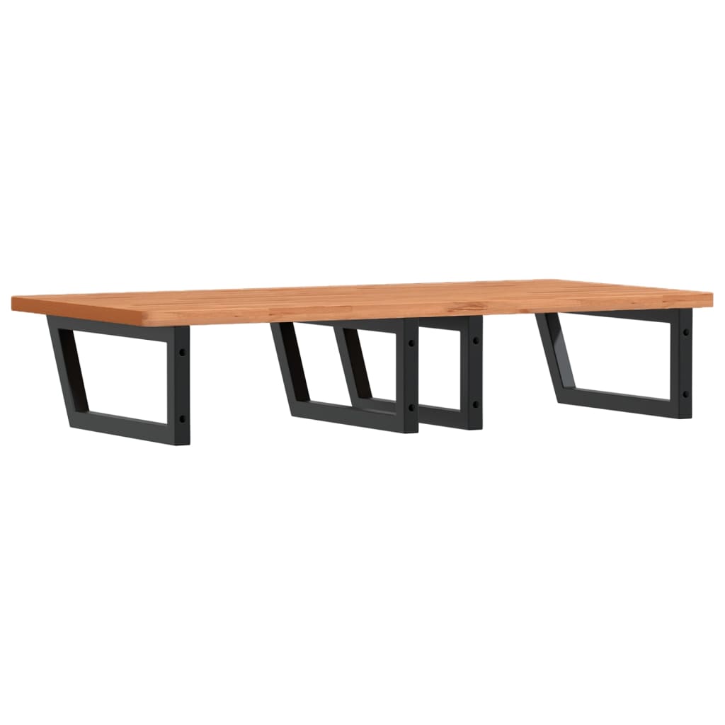 Maison Exclusive - Ripiano a Parete per Lavabo in Acciaio e Massello di Faggio - 6