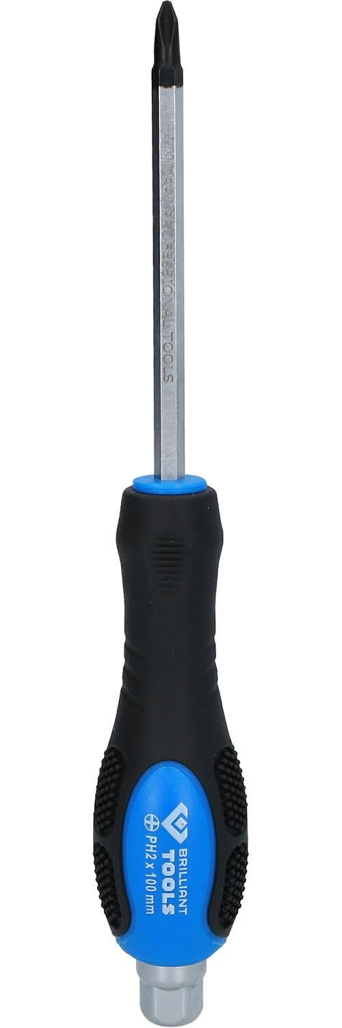 BRILLIANT TOOLS Wkrętak krzyżakowy z nasadką udarową PH2 - BT034810