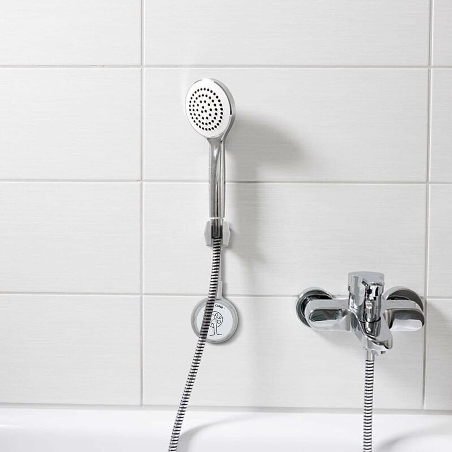 Curseur barre de douche　Support De Pomme De Douche Ventouse, Ajustable Soutien Pommeau Douchette, Le Support de Douche Orientable à 360° - 4