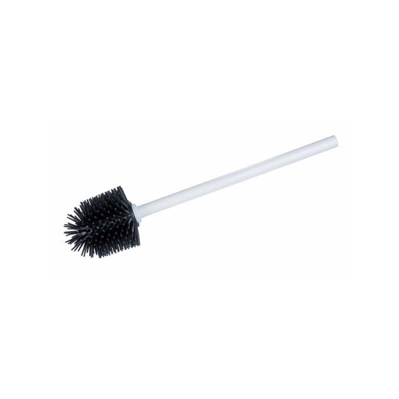 Spazzola WC Ricambio WENKO In Silicone Con Manico Antibatterico – Testa Sostituibile (Bianco/Nero)