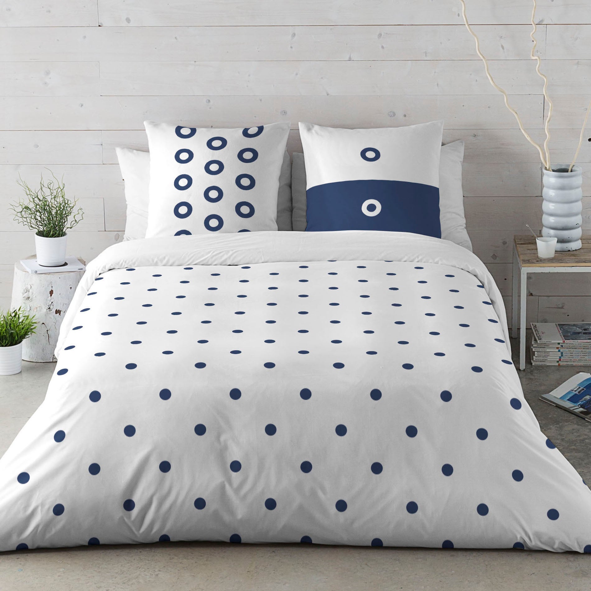 Copripiumino In Cotone 100% NATURALS DACA Per Letto 180 Cm: 2 Federe Incluse, Morbido E Spagnolo