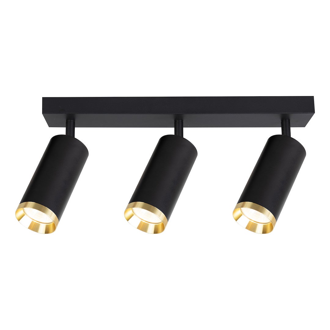 Reflektor sufitowy Spot MICA czarny 3xGU10x10W wym: 19,5 x 39 x 6 cm IP20 Milagro