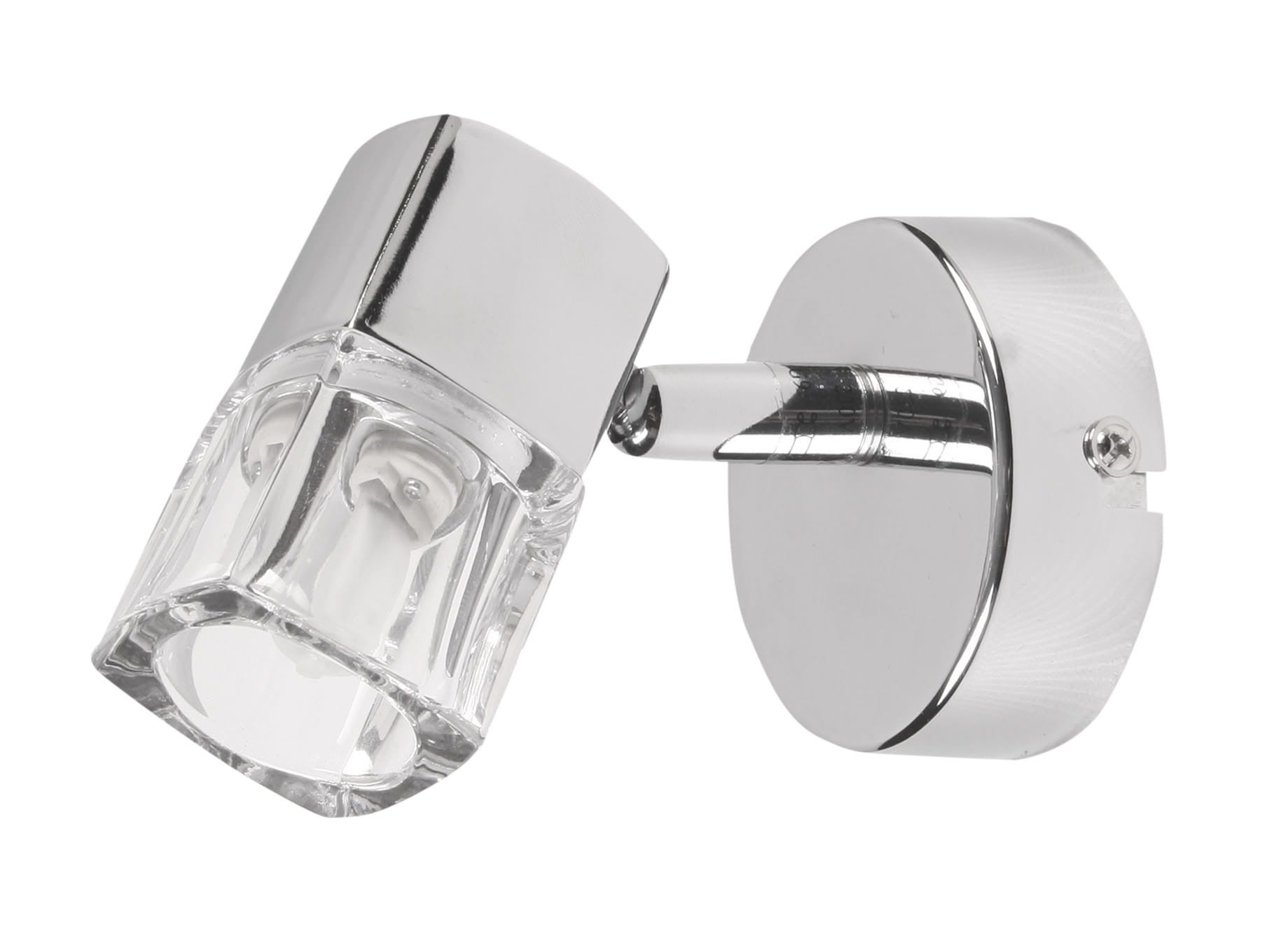 Kinkiet ścienny Diament chromowany przezroczysty 1xG9x40W wym: 7 x 11 x 8 cm kryształ IP20 Candellux