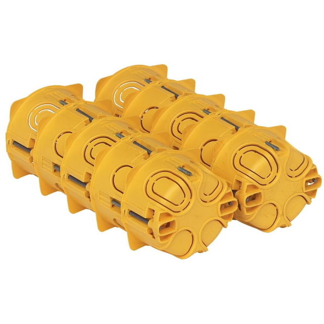 Boîte D'encastrement - Pour Plaque de Plâtre, Contreplaqué, Bois et Tôle - Profondeur 50 mm - Diamètre de Perçage 67 mm - Lot de 10