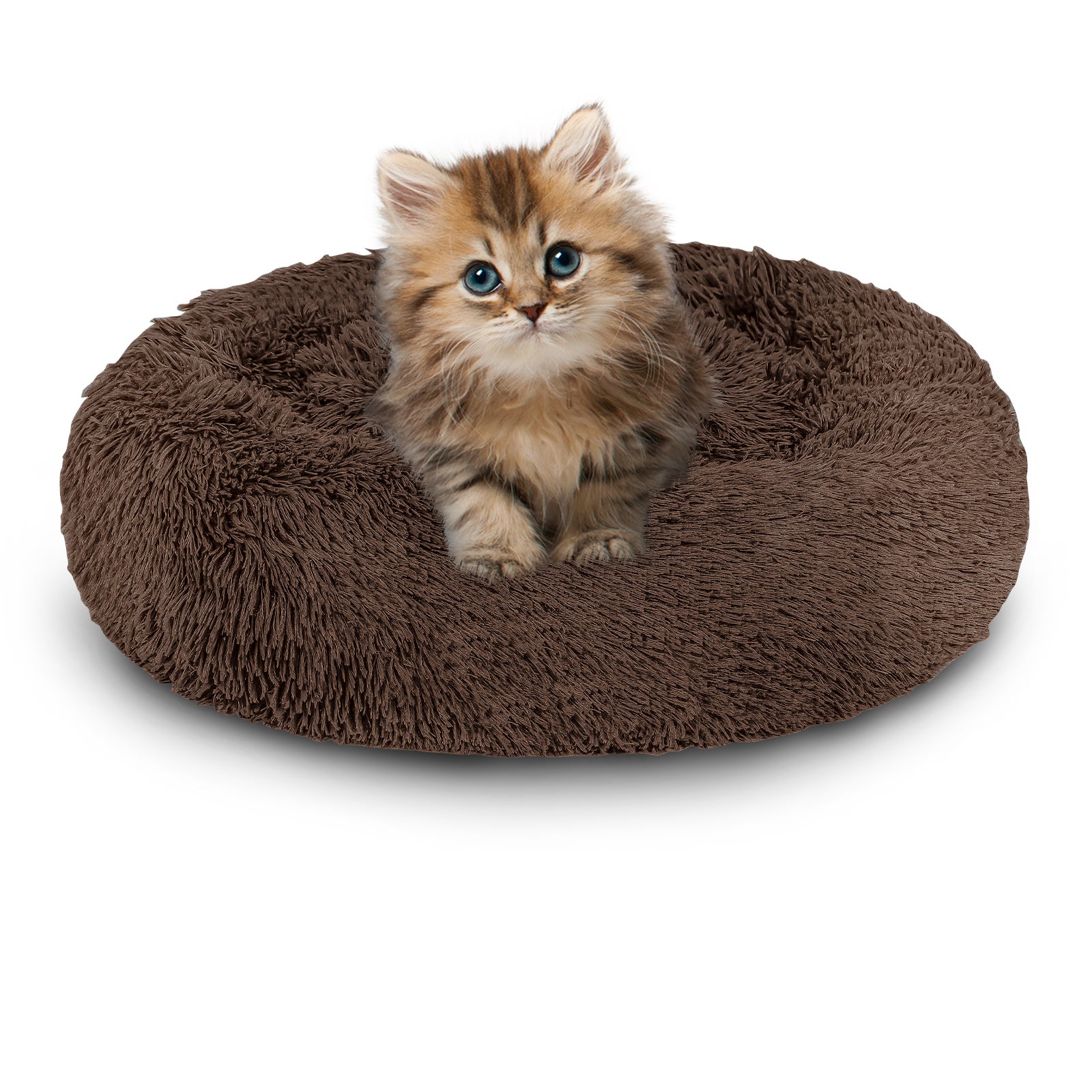 Cuccia Morbida Per Gatti E Cani Piccoli - Rotonda, Diametro 50cm, Grigio Chiaro - Foto 2