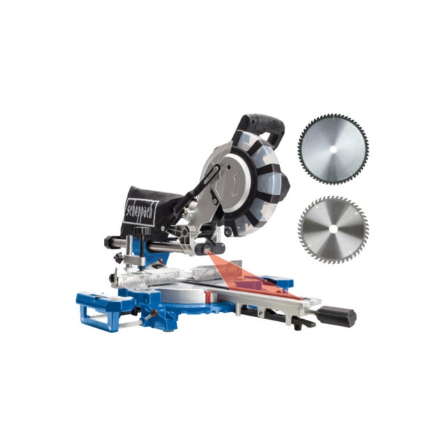 Scie Radiale à Métaux 2800 W - Lame 355 Mm - 3800 Tr/min - Coupe à 0-45° - Pour Bois, Fer, Acier, Aluminium