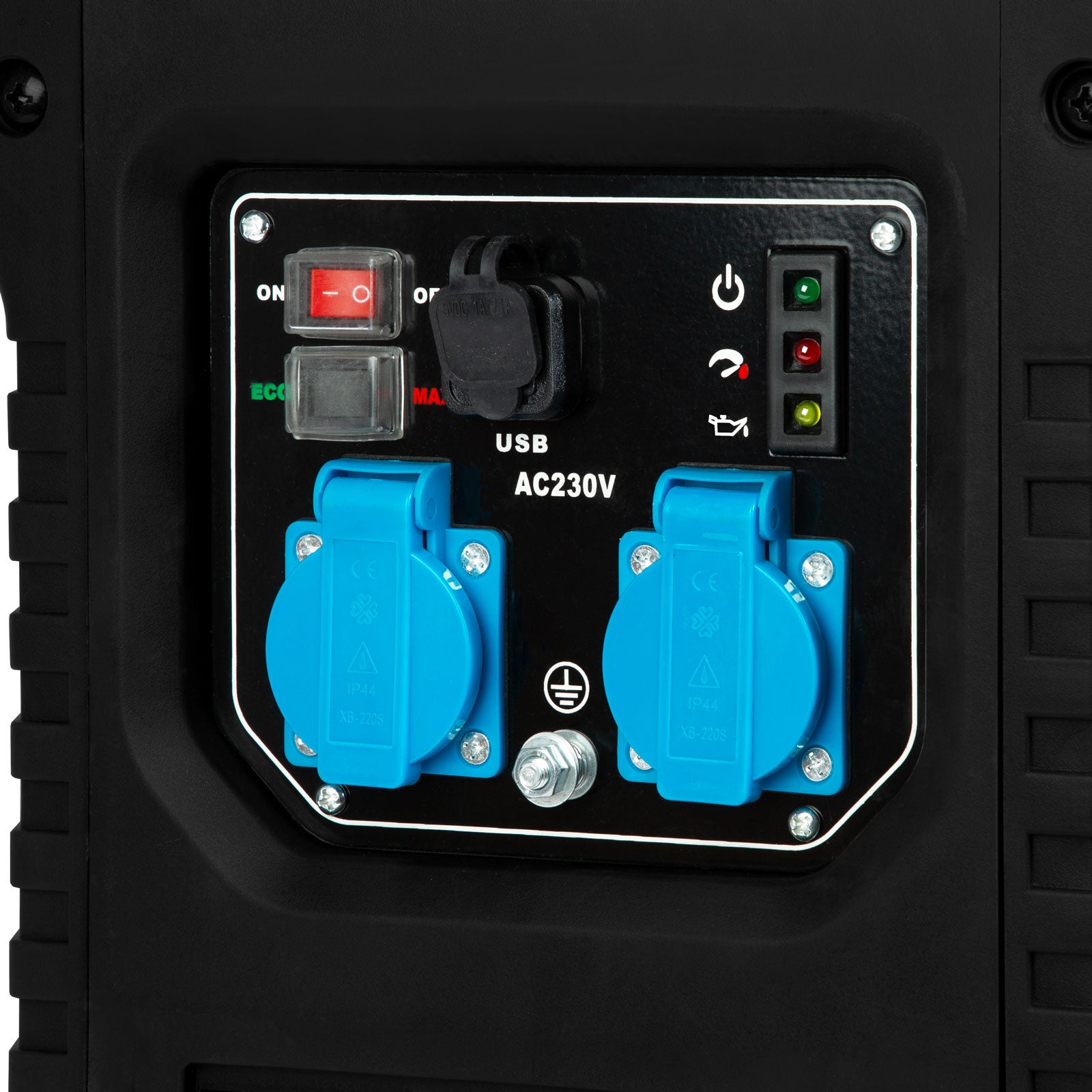 EBERTH Générateur d'Électricité Inverter Silencieux 2000 W, Moteur à Essence 3 CV, 4 temps, 2x 230V et 2x prise USB - 2