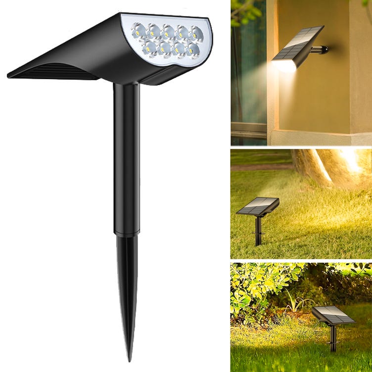 Lampes solaires d'extérieur étanches IP65, 3 modes d'éclairage, spots ...