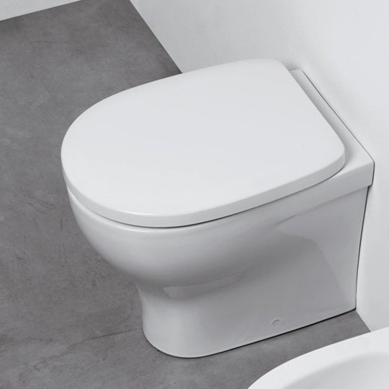 Sanitario suspendido sin reborde ceramica globo 4all wc + bidet + asiento