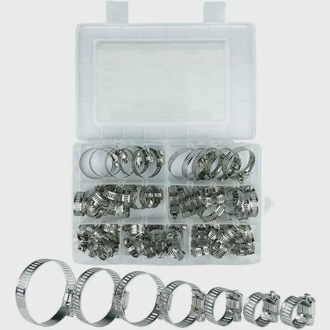 JSMTKJ 60 Pièces Colliers De Serrage Acier Inoxydable 8-38mm - Kit Complet Réglable Pour Tuyaux