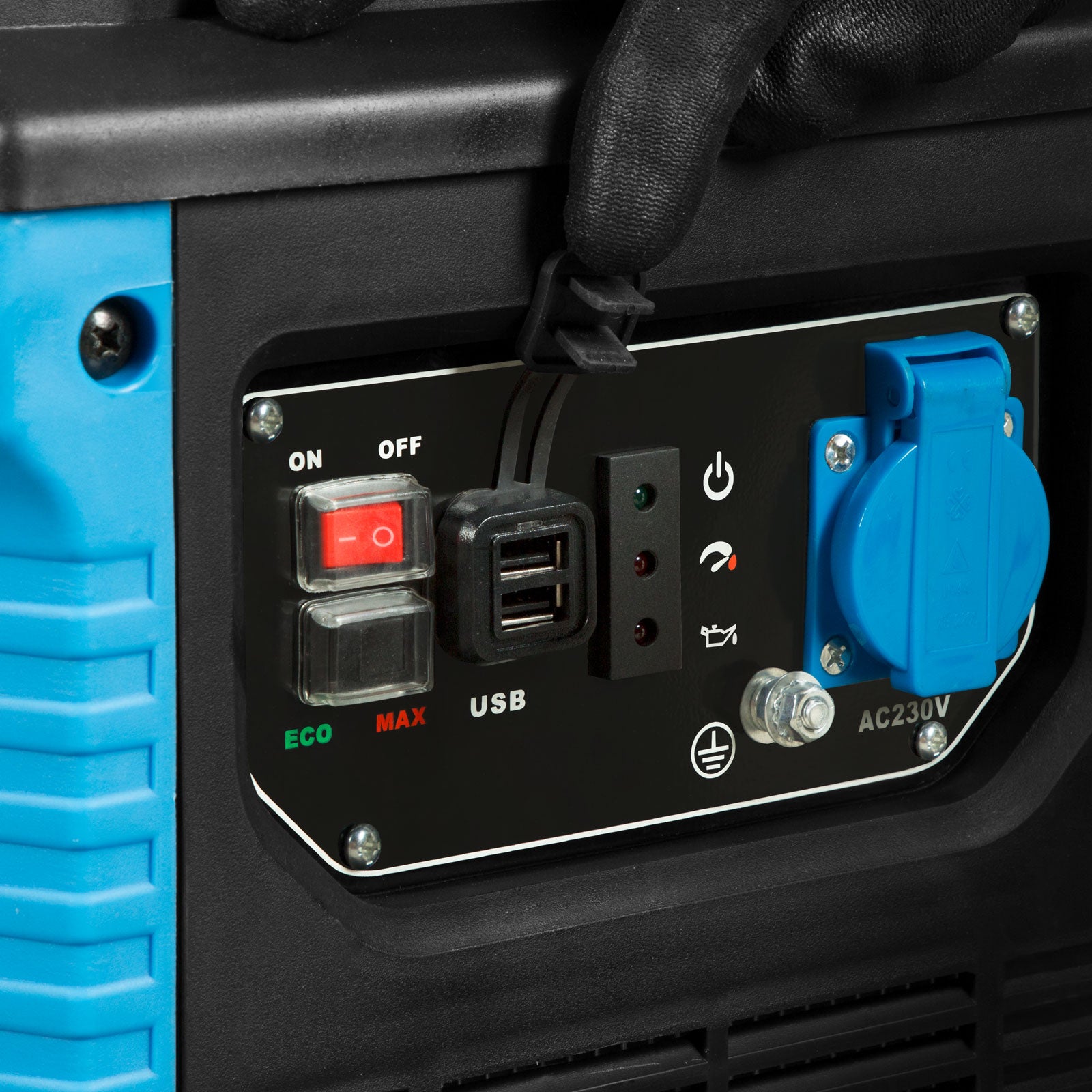 EBERTH Générateur d'Électricité Inverter Silencieux 1000 W, Groupe Électrogène, Moteur à Essence 2 CV, 1x 230V et 2x prise USB - 4