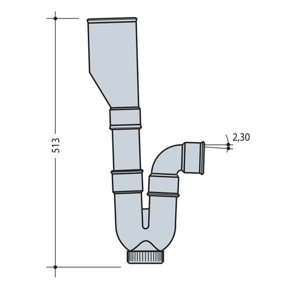 Siphon Pour Machine à Laver 40 Mm NICOL – Modèle YH42C, Garde D’eau 50 Mm, En PVC - 9