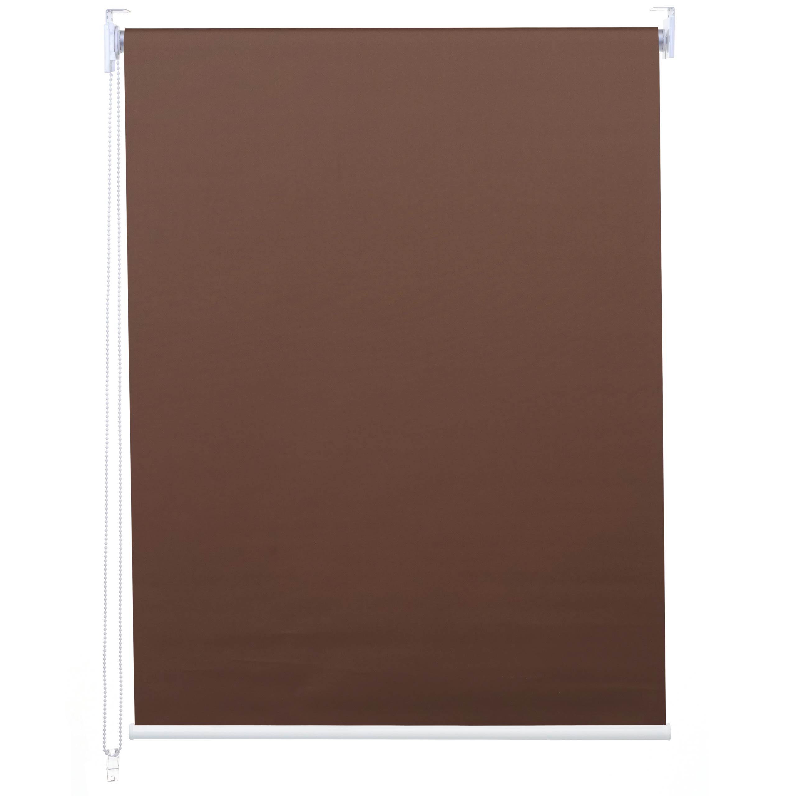Estor enrollable hwc-d52, estor enrollable de ventana de tiro lateral, 100x230cm protección solar blackout opaco ~ marrón