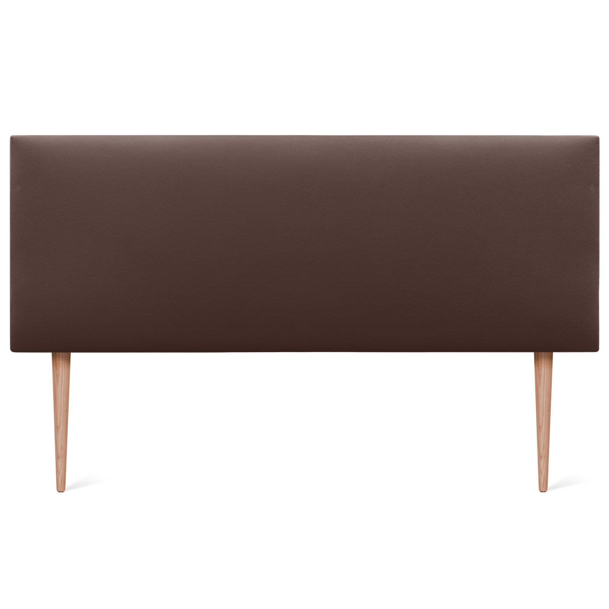 DHOME Cabecero de Polipiel Liso y con Patas cabeceros Cabezal tapizado Cama (Polipiel Chocolate, 150cm (Camas 120/135/140)) - 3