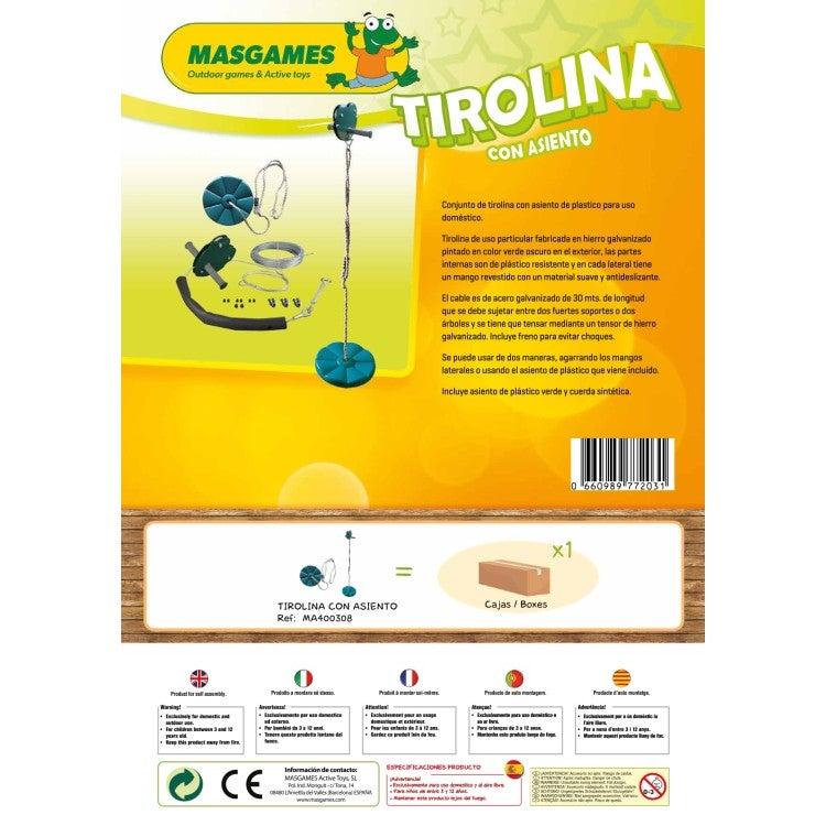 Tyrolienne de jardin avec siège MASGAMES - 9