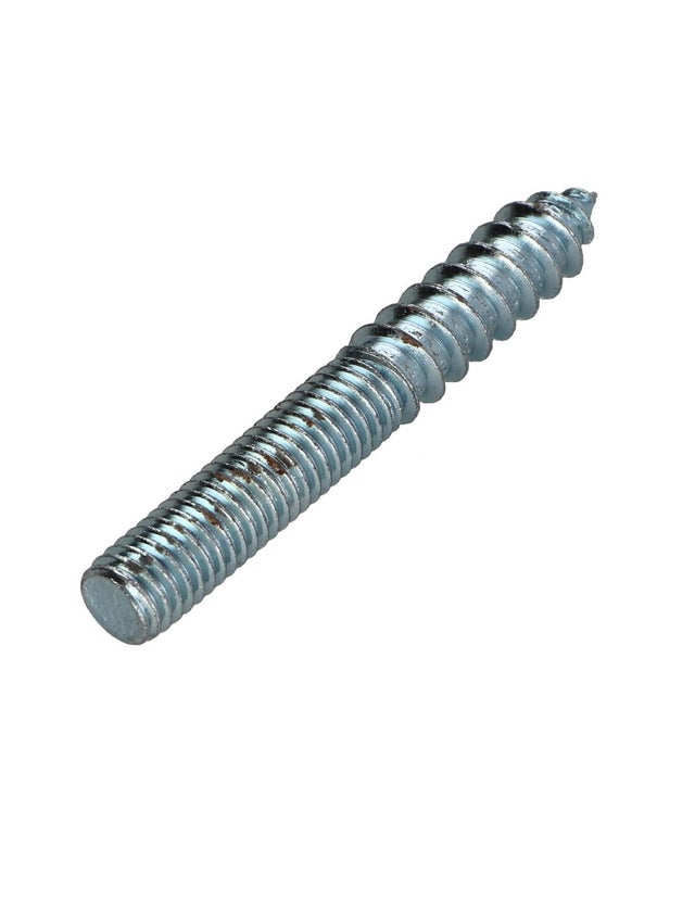 Vis mixte pour pied de lit 8X60 30 Mm fileté bois 30 Mm fileté métaux Acier zingué-10 pièces