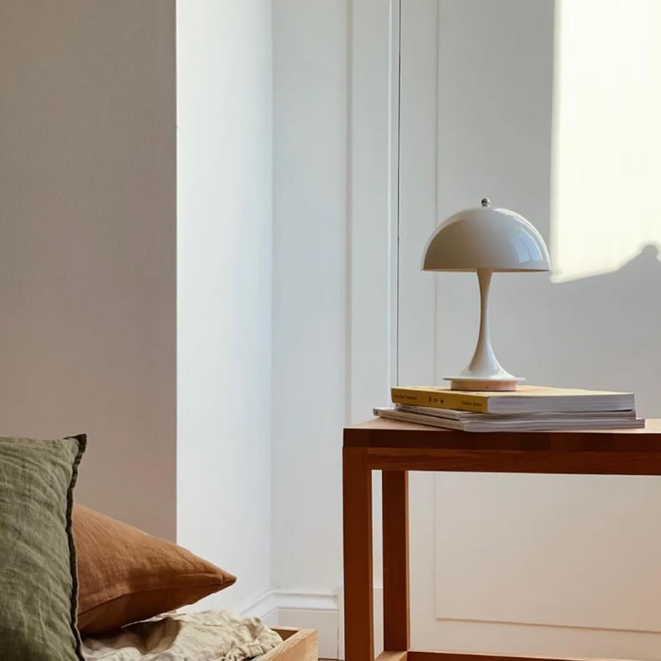 Lampe de table champignon sans fil, lampe de bureau rechargeable, lampe de chevet rétro LED, 3 couleurs de gradation de la température, vert - 9