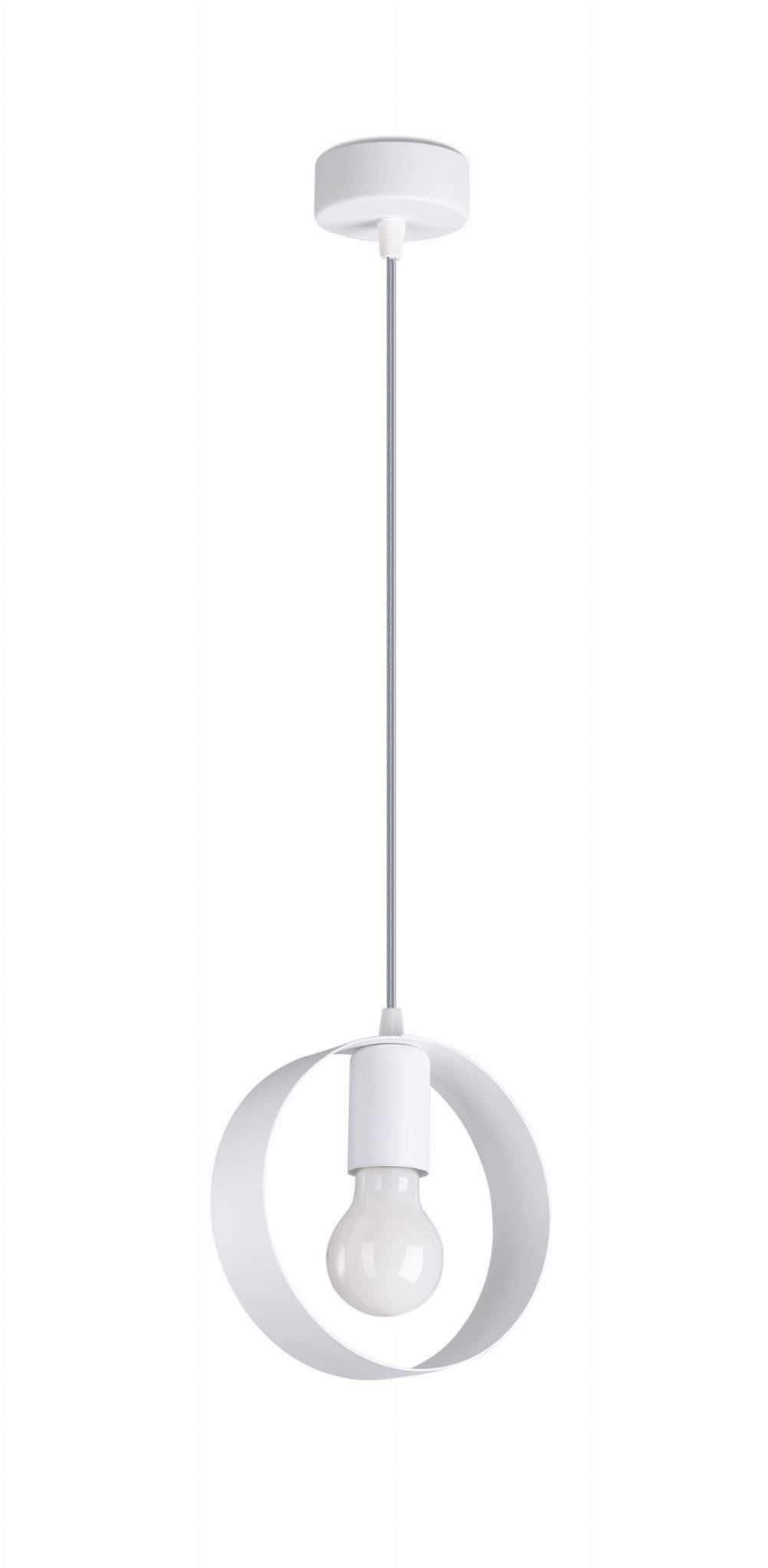Lampa sufitowa wisząca Titran biała 1xE27x60W minimalistyczna wym: 120 x 18 x 18 cm metal Sollux Lighting