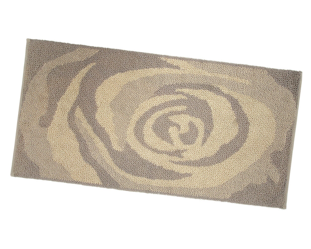 Jednokolorowa Mata łazienkowa 60x140 Cm Miękka Rysunek Róży Bawełniana Dywanik Nocny Jasnobrązowy