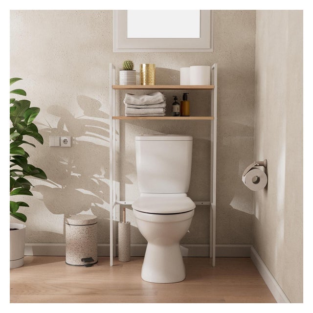 Etagère pont wc bas blanc TADO