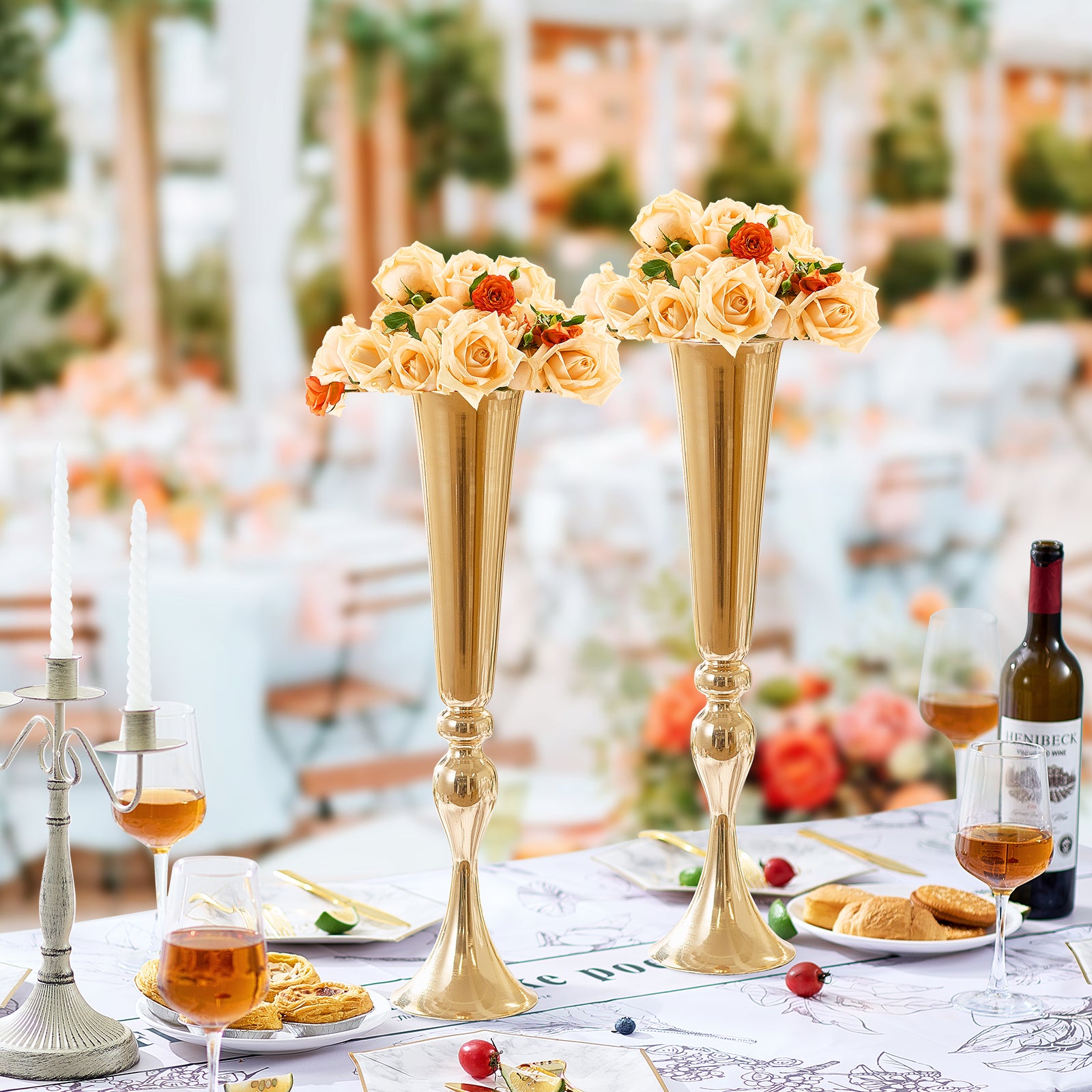 Vaso per Fiori da Matrimonio in Metallo VEVOR 56 cm per Decorazione 2 Pezzi - 8