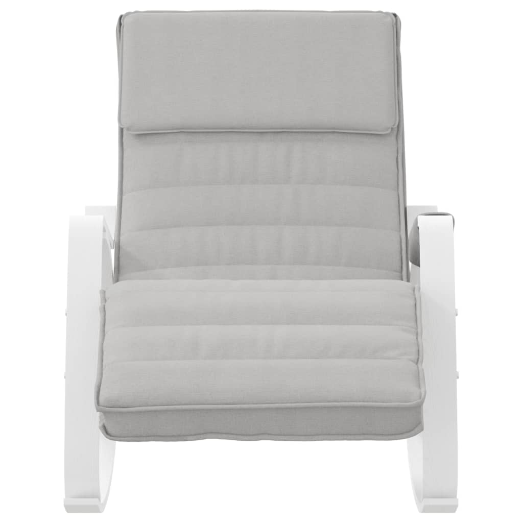 Chaise à bascule | Fauteuil à bascule | Fauteuil de relaxation Gris clair Tissu701289 - 3